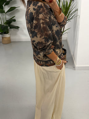 Lightweight Camo Jacket - Chocolate Size 2