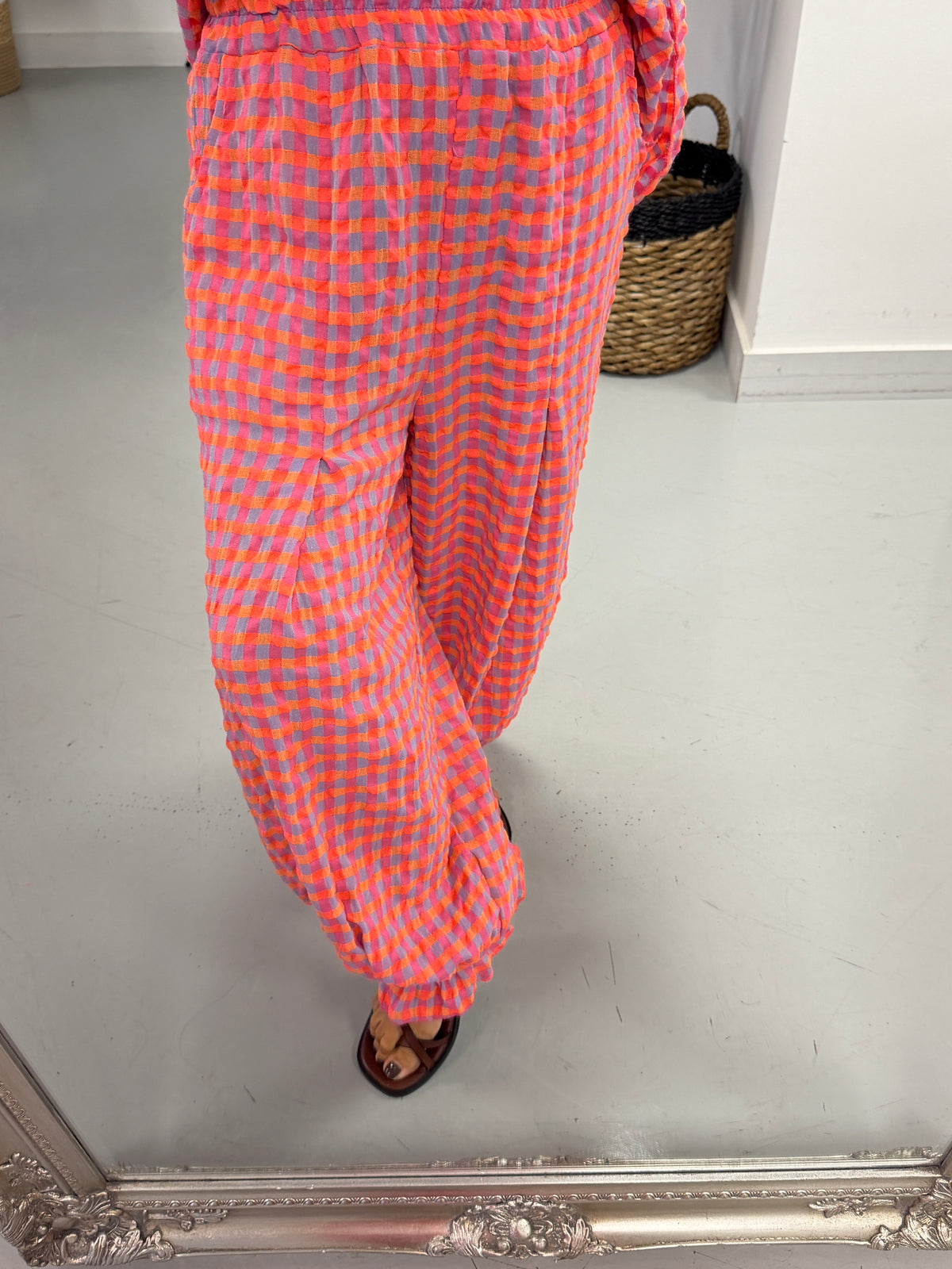 The Deluxe Gingham Bloomers - Purple/Orange