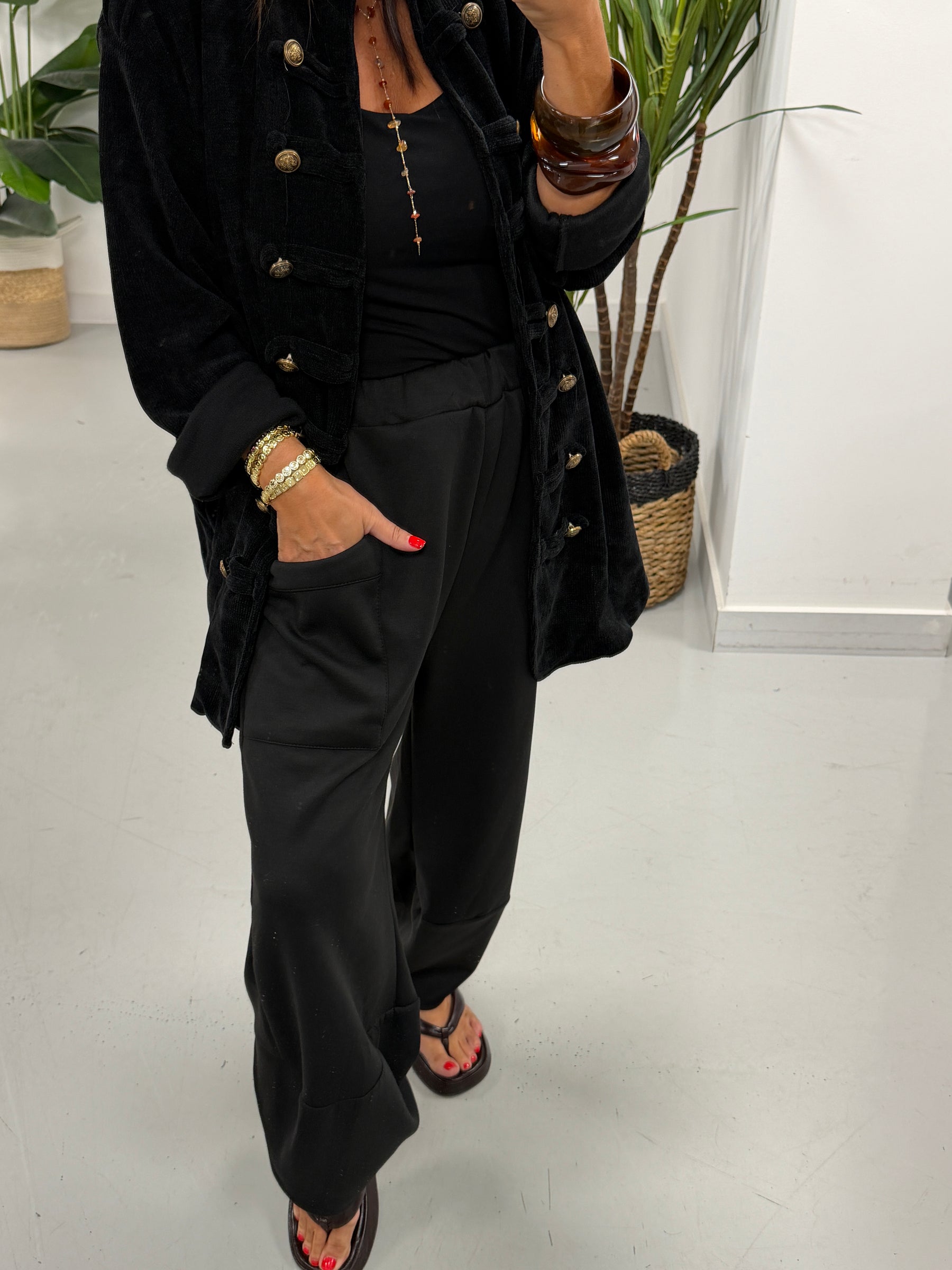 The Scuba Tulip Trousers - Black