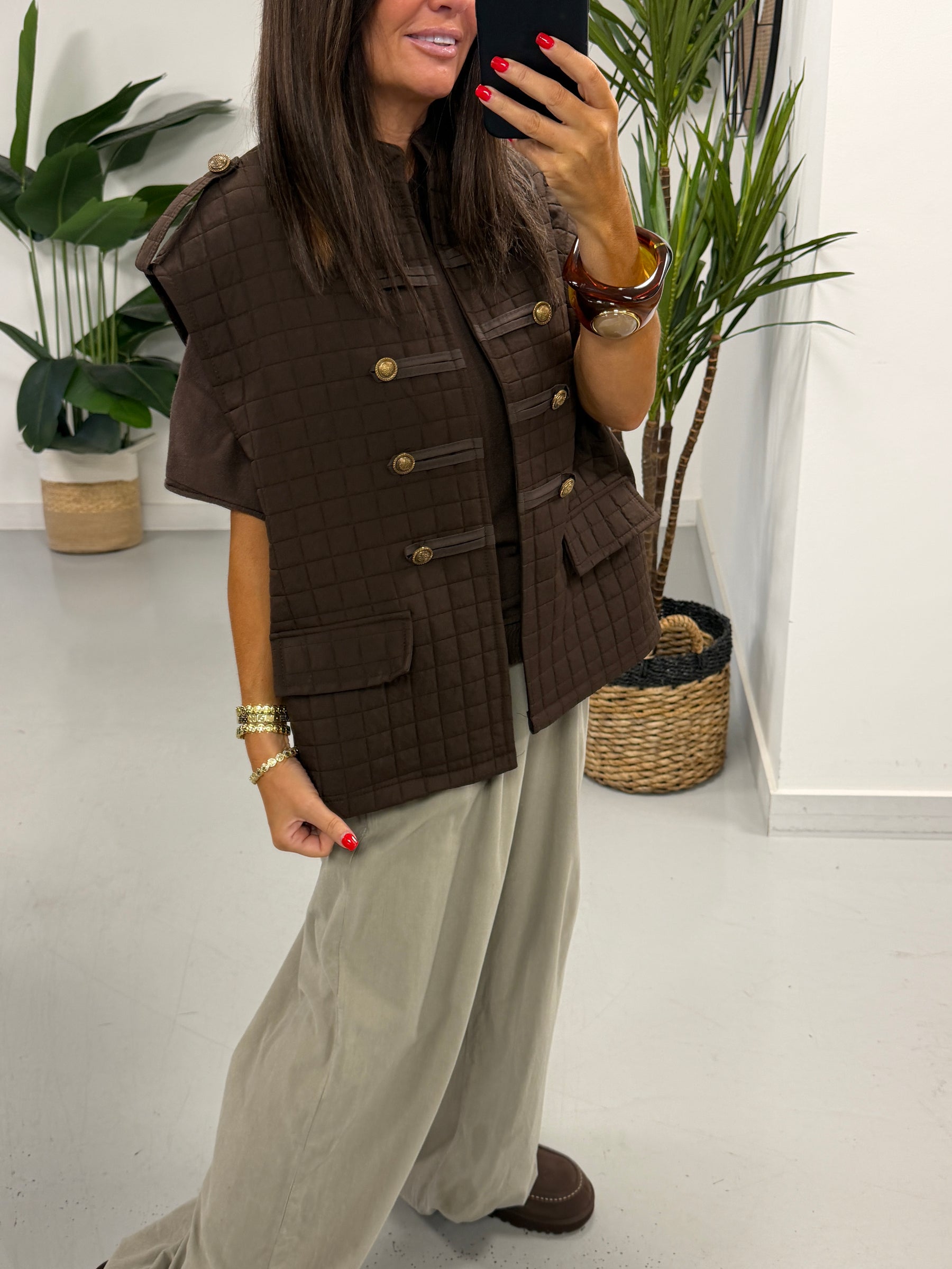 Military Lightweight Gilet - Chocolate