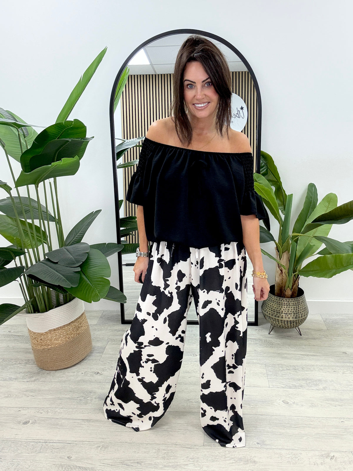 The Highland Wide Leg Palazzo - Black