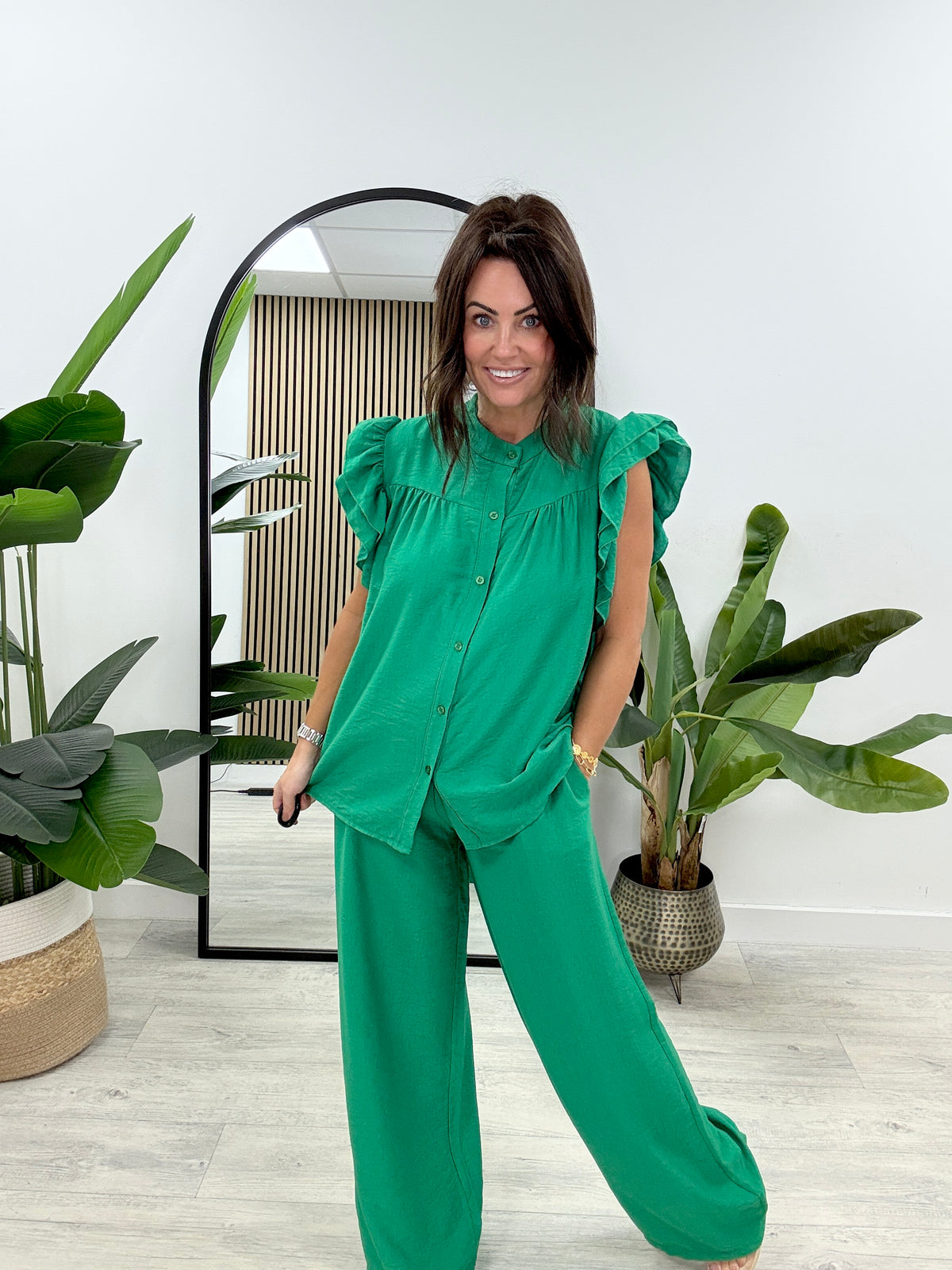 Bromley Button 2 Piece - Emerald
