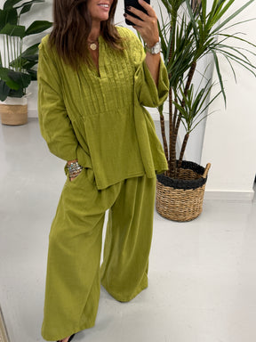 The Alessia Rustic Tunic - Pistachio