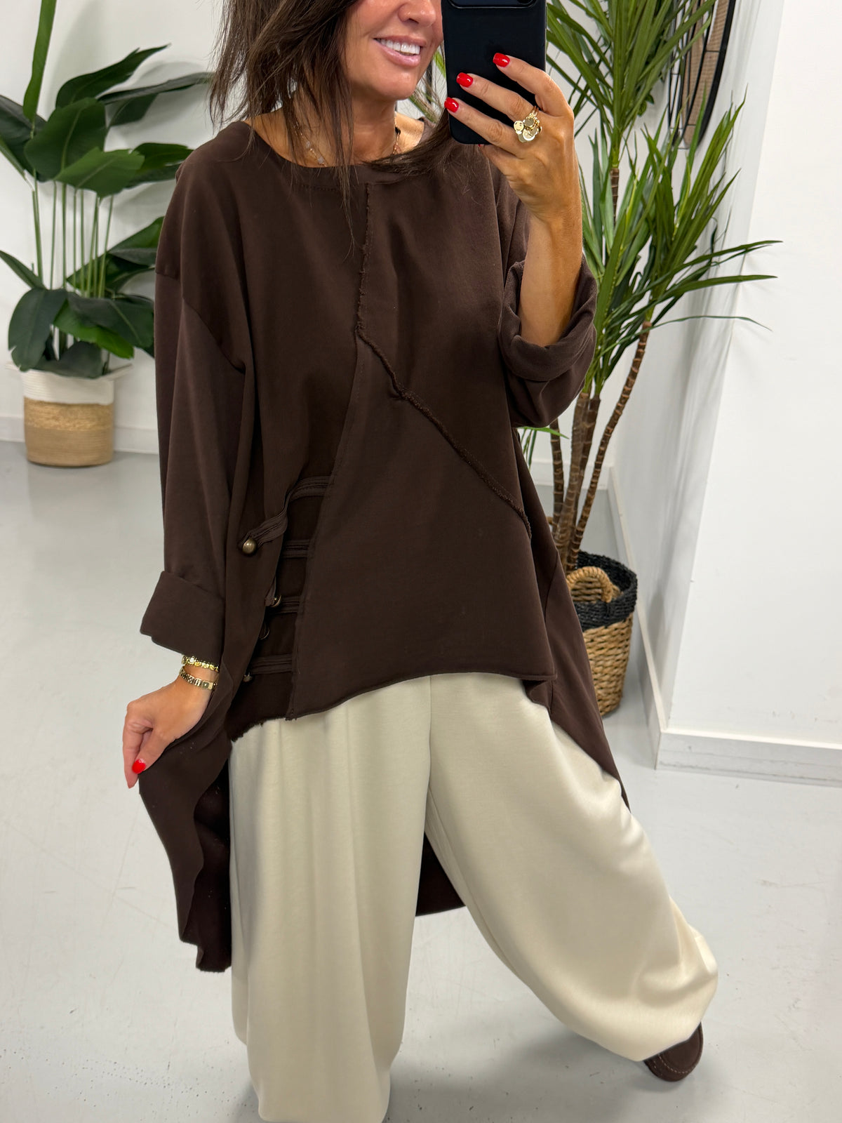 Mixed Military High Low- Chocolate