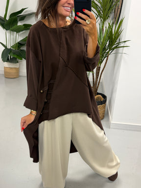 Mixed Military High Low- Chocolate