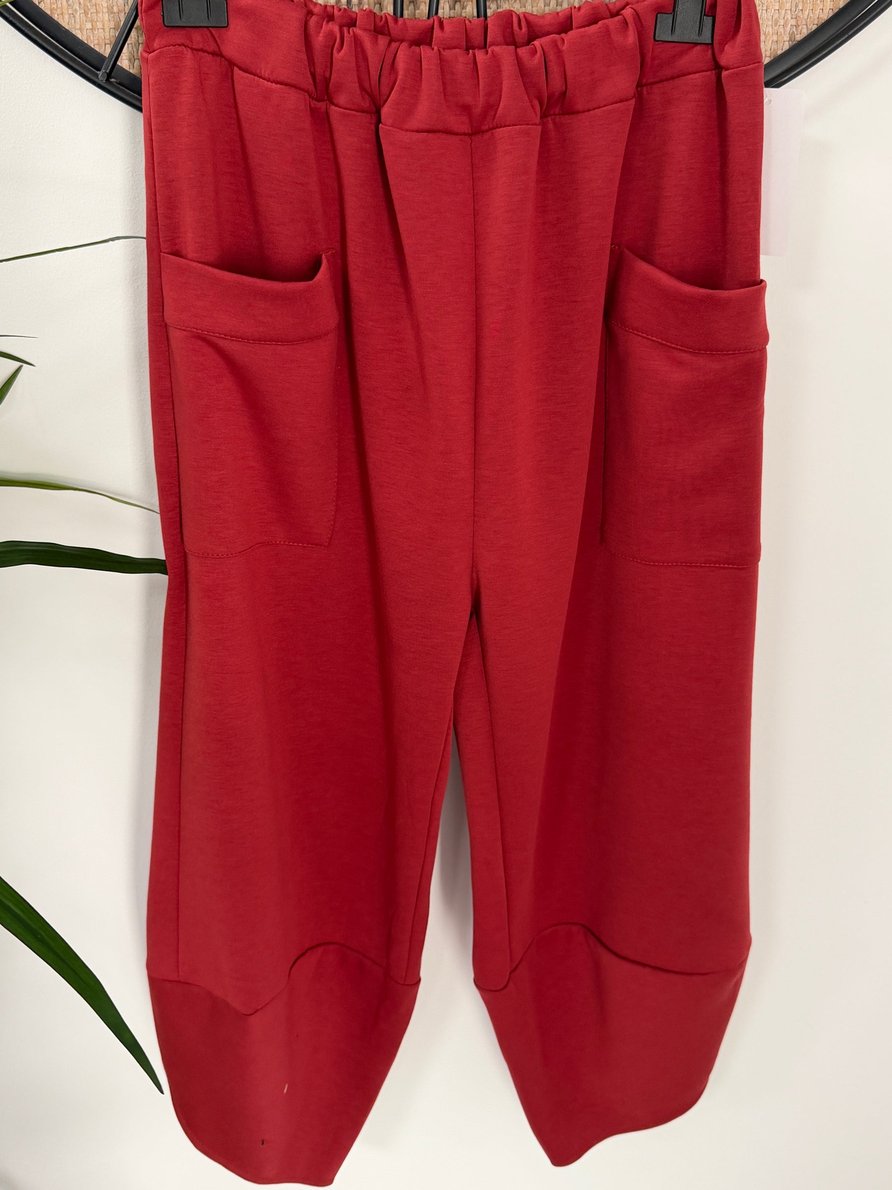 The Scuba Tulip Trousers - Wine