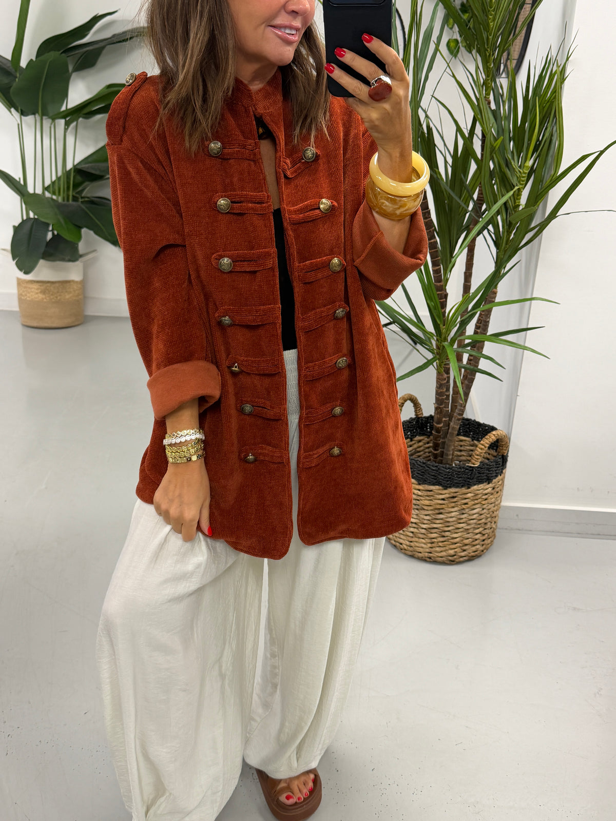 The Big Softie Military Jacket - Rust