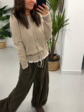 Downtown Ruffle Cardigan - Camel