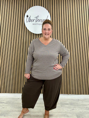 The Stripe Soft Knit (plus) - Taupe