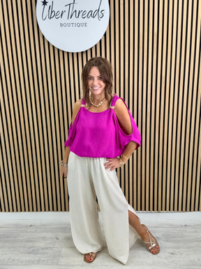 The Calle Cold Shoulder - Magenta