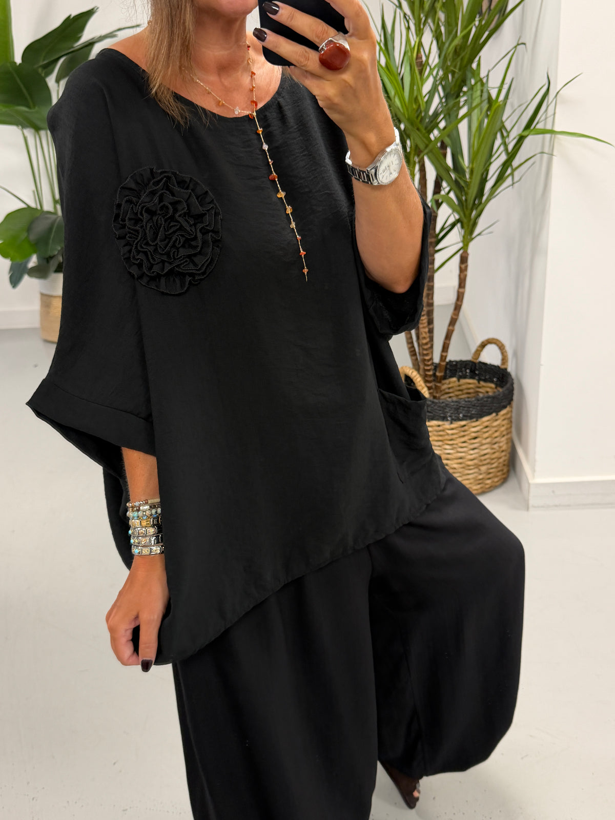 Roxie Pocket Tunic - Black