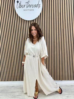 The Bondi Sands Split Dress - Cream