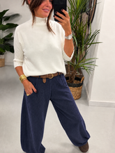 The Cambridge Cord Barrel Trousers - Navy  (Size 10-14)