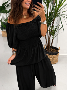 The LuLu Puff Sleeve Bardot - Black