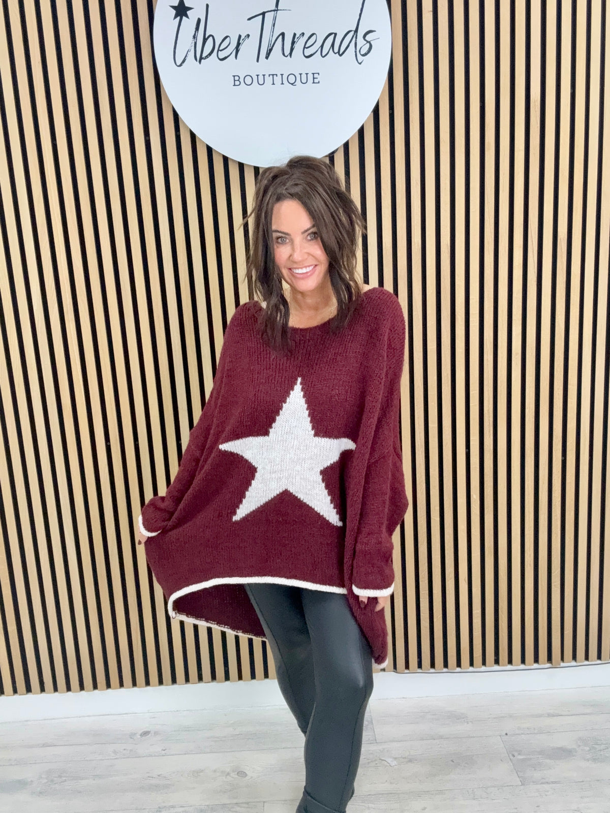 The Super Star Hi Lo Knit - Mulberry