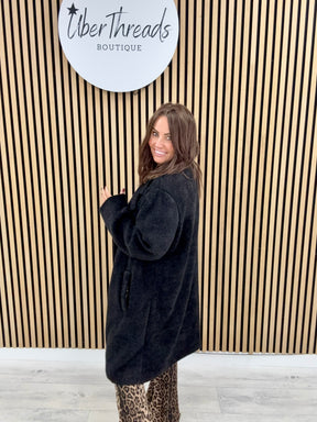 The Boyfriend Blazer Coat - Black