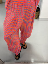 The Deluxe Gingham Barrel Trousers - Purple/Orange