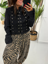 The Jude Cropped Military Denim Jacket