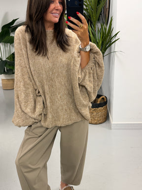 Zeta Otto Chunky Sleeve Knit - Camel