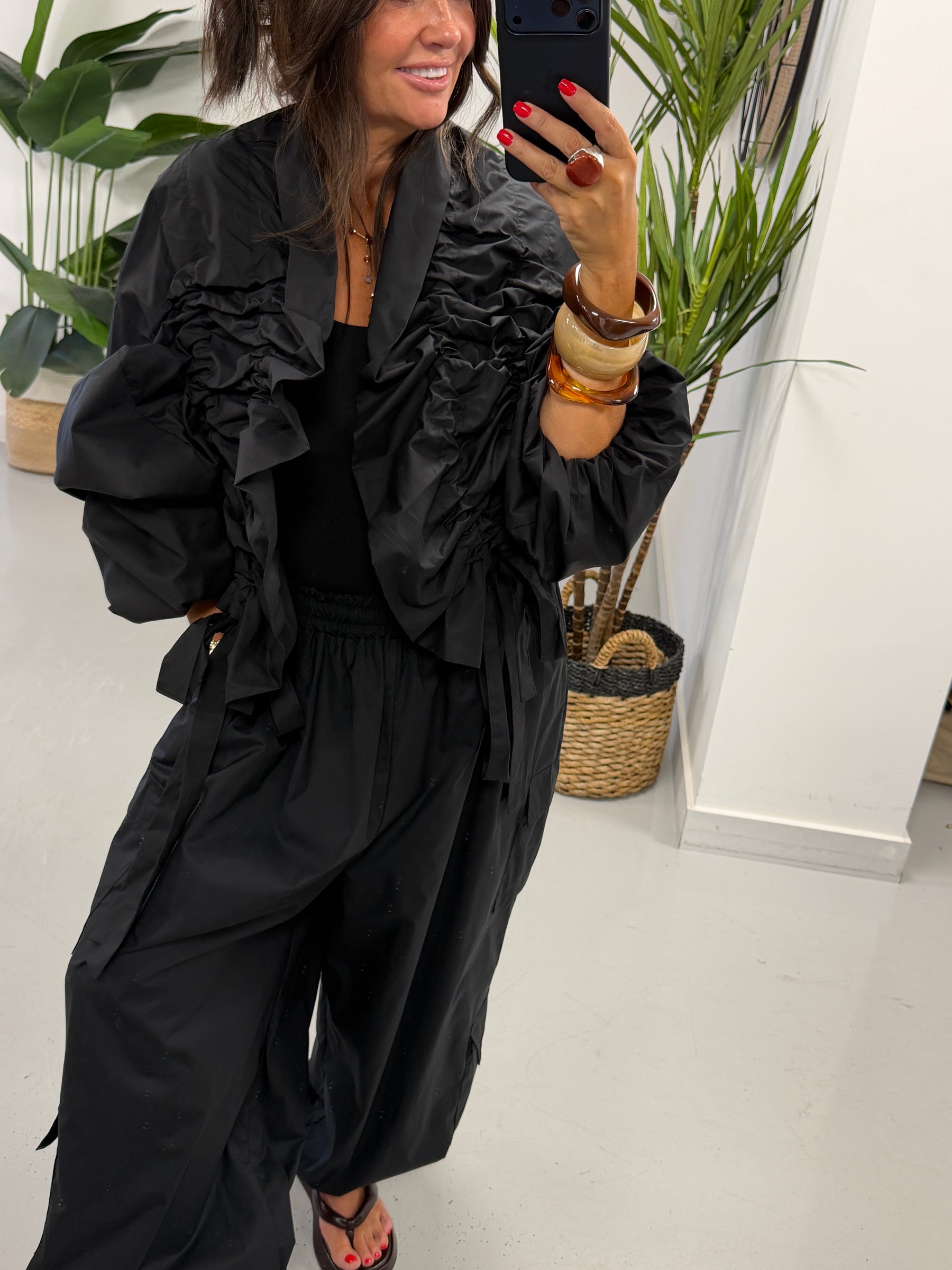 PRE ORDER The Urban Ruched Jacket - Black