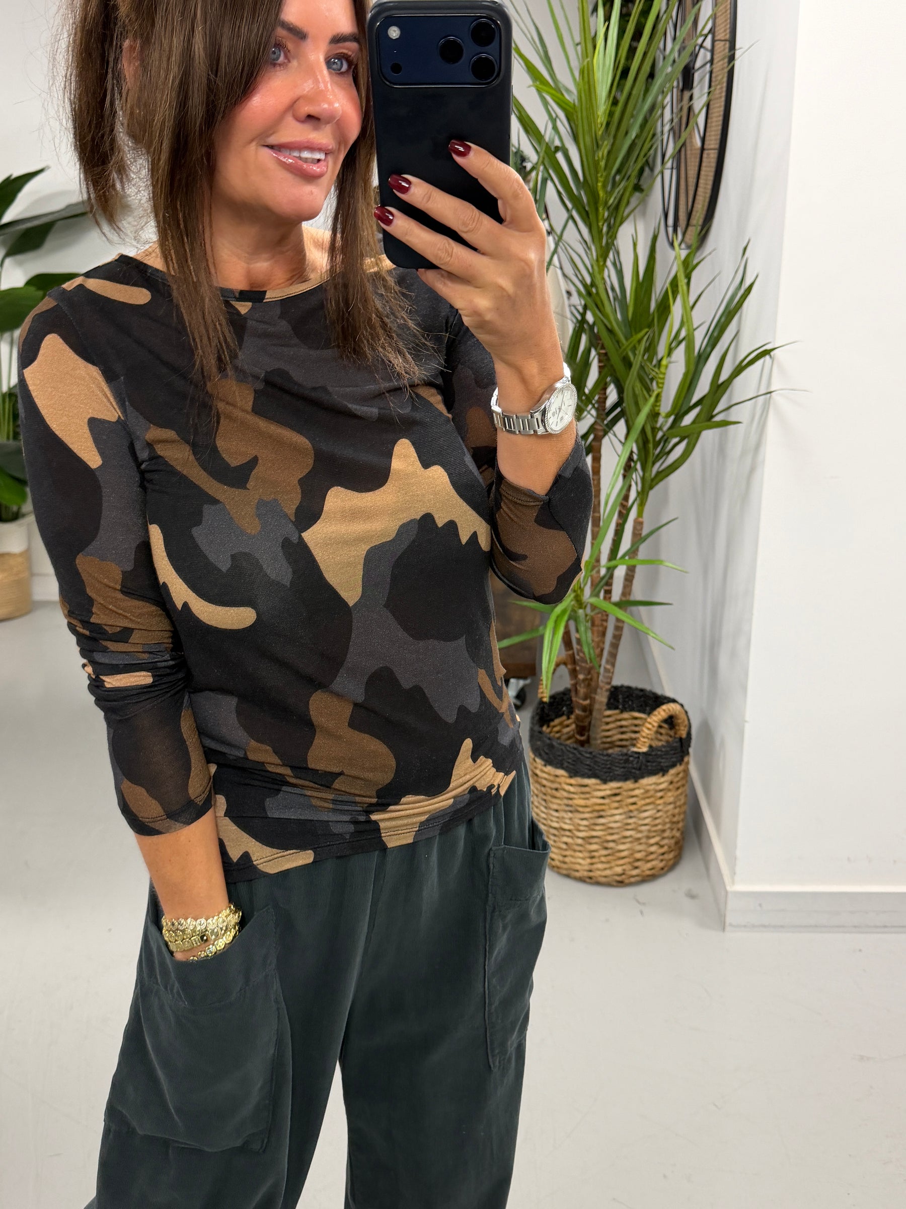 The Cashmere Blend Mesh - Black Camo (Size 8-14)