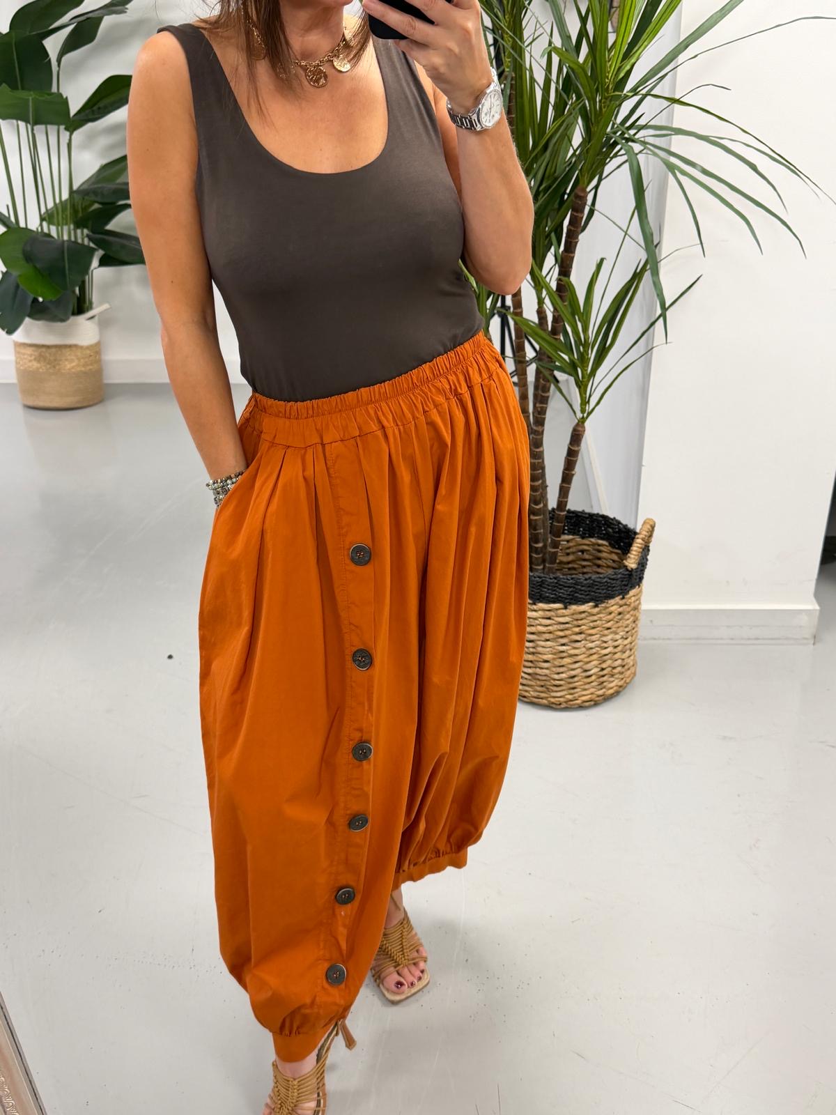 The Button Barrel Trouser - Rust
