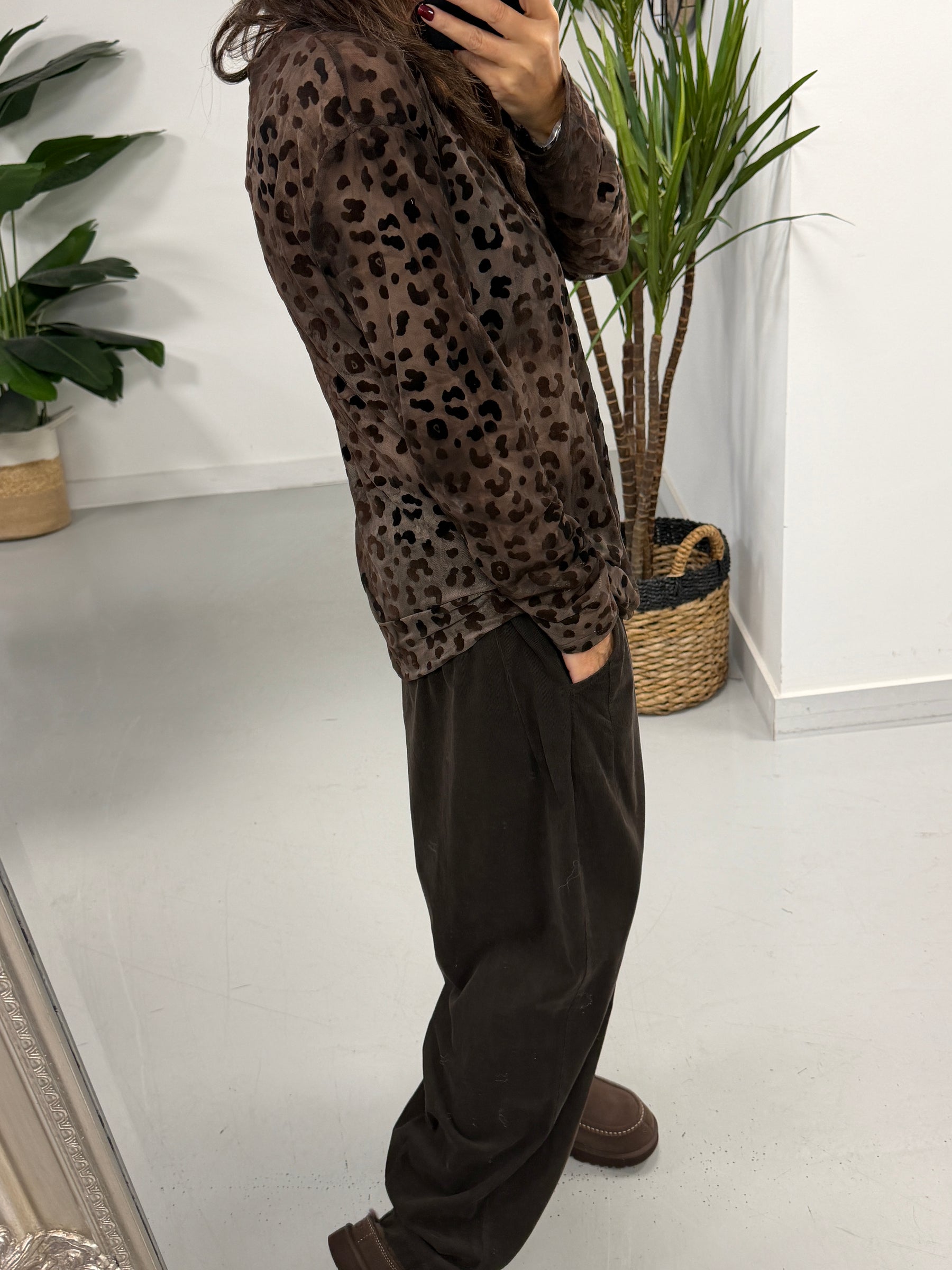 The Cheetah  Mesh - Chocolate (Size 10-16)
