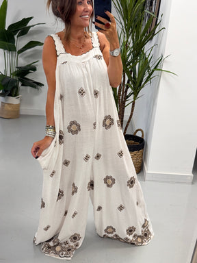 The Glasto Jumpsuit - Cream