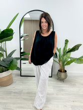 Valencia Stripy Trousers - Black Stripe