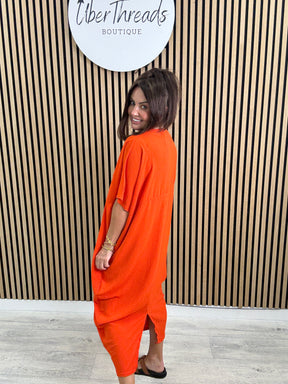 The tapered Midi - Orange