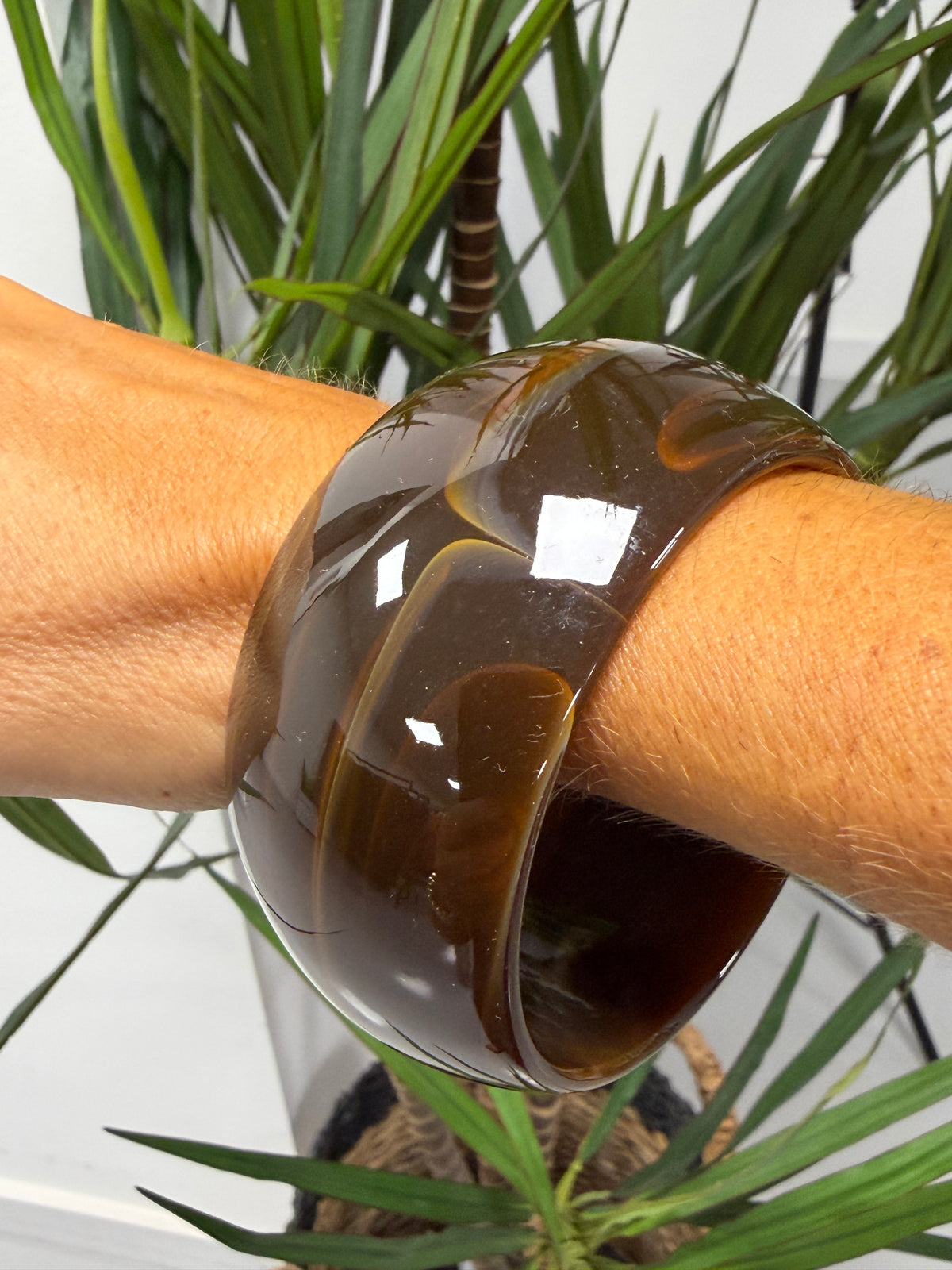 Thick Resin Chocolate Bangle