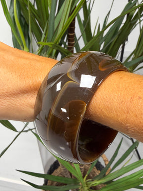 Thick Resin Chocolate Bangle