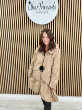 Fly Double Layer Hi Lo Jacket - Camel
