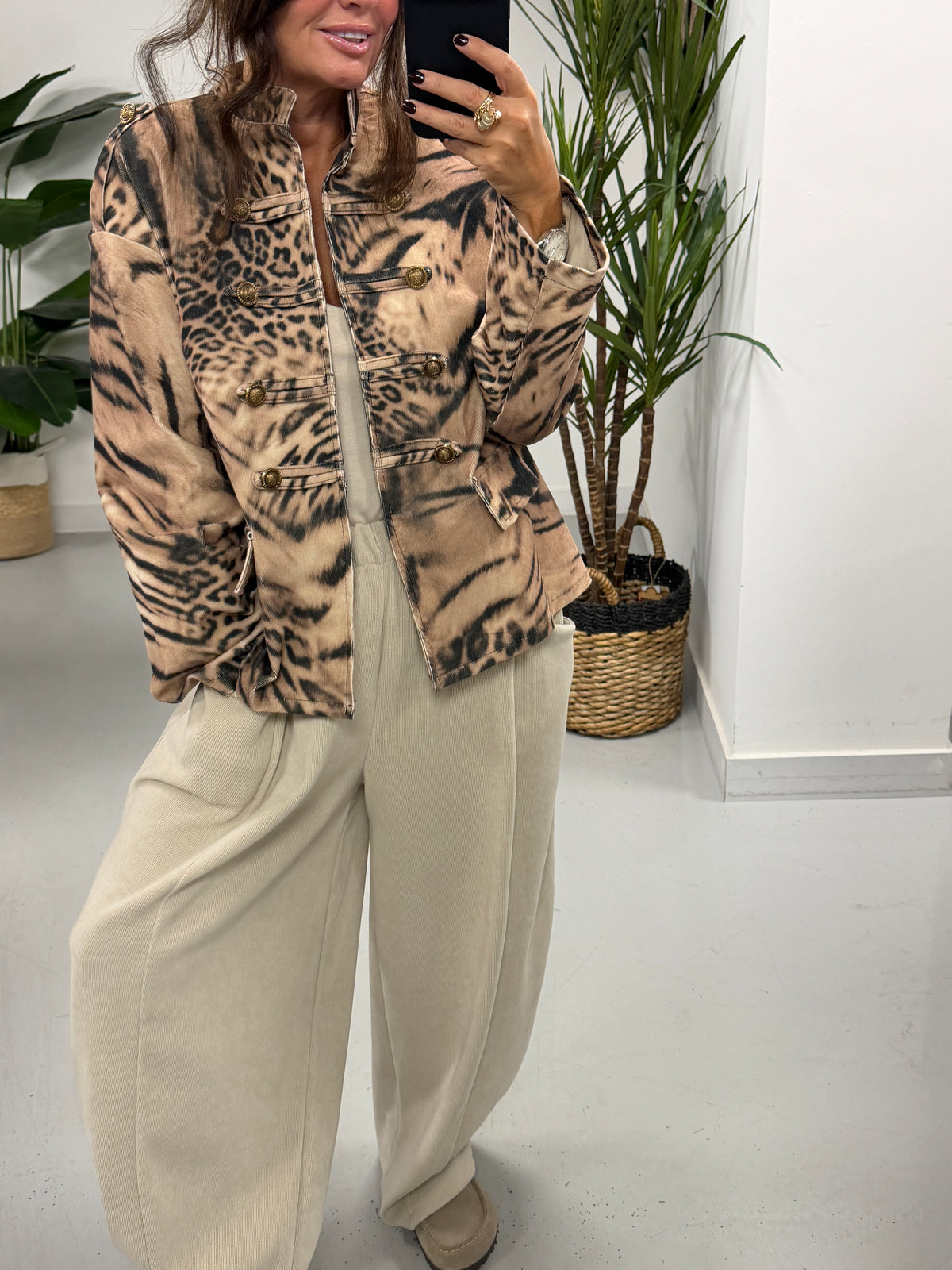 The Charleston Cord Pocket Barrel Trousers - Cream (Size 12-18)