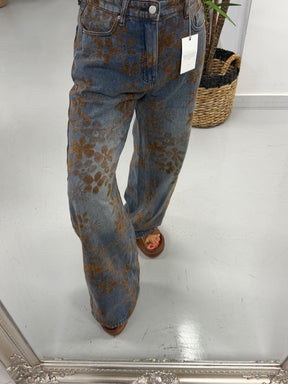 The Driftwood Printed Jeans (Sized)