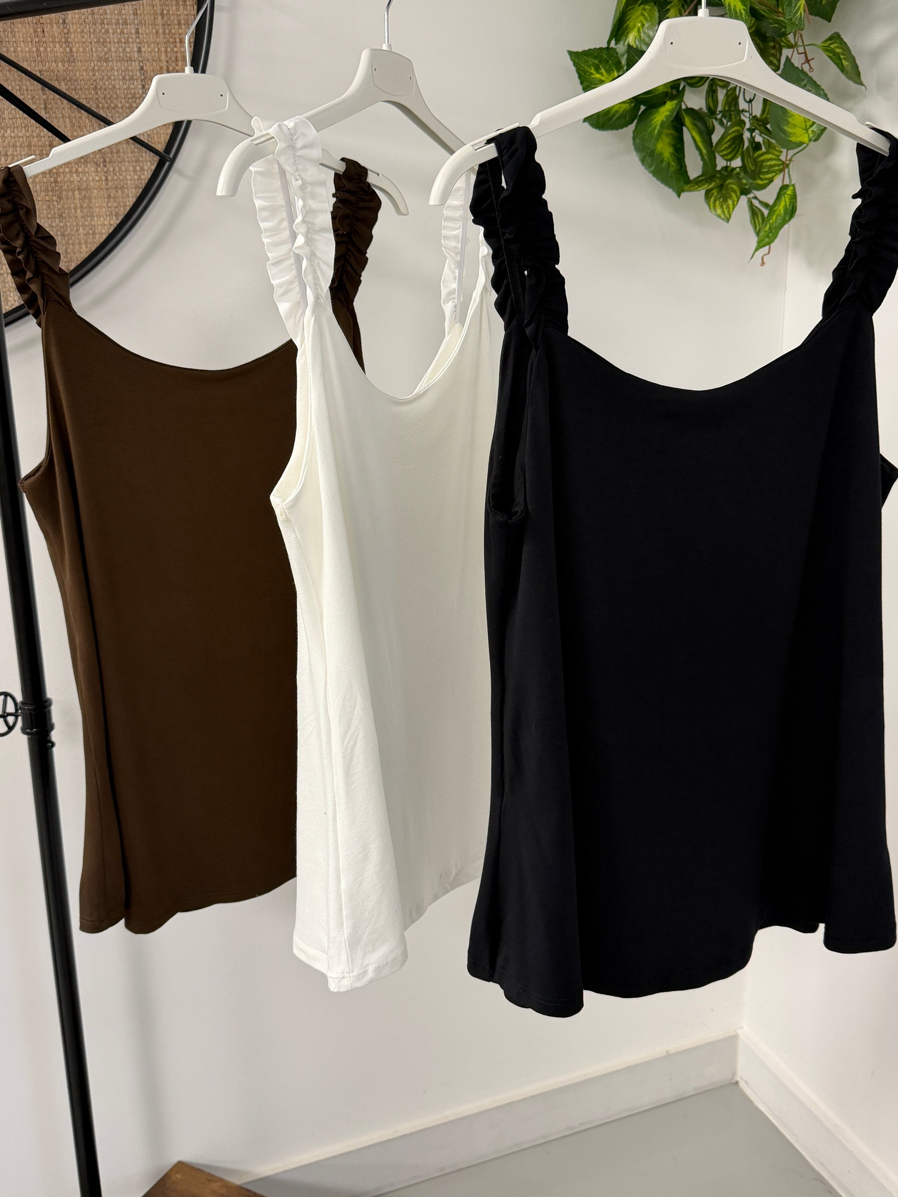 Ruched Vest - Black