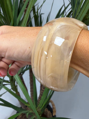 Thick Resin Cream Bangle