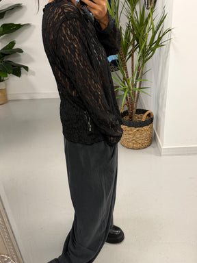 The Lace Mesh - Black (Size 12-18)