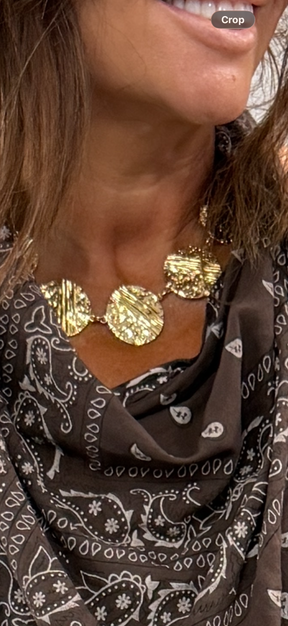 Gold Disc Necklace
