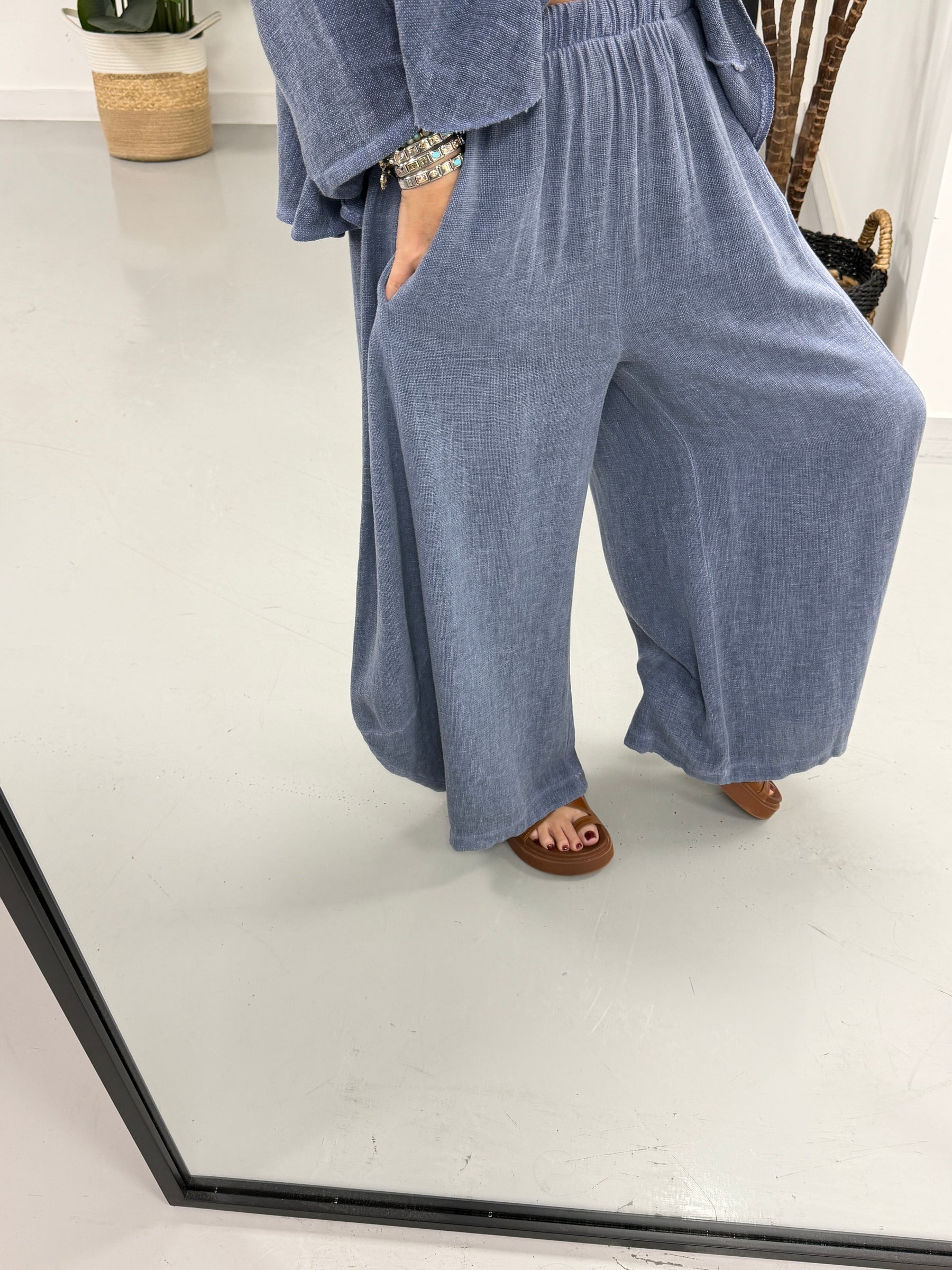 Sahara Barrel Trousers - Denim Blue