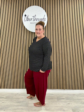 The Stripe Soft Knit (plus) - Black