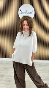 Oakley Crop Sleeve Knit - Buttercream