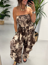 The Paisley Bandeau Jumpsuit- Chocolate