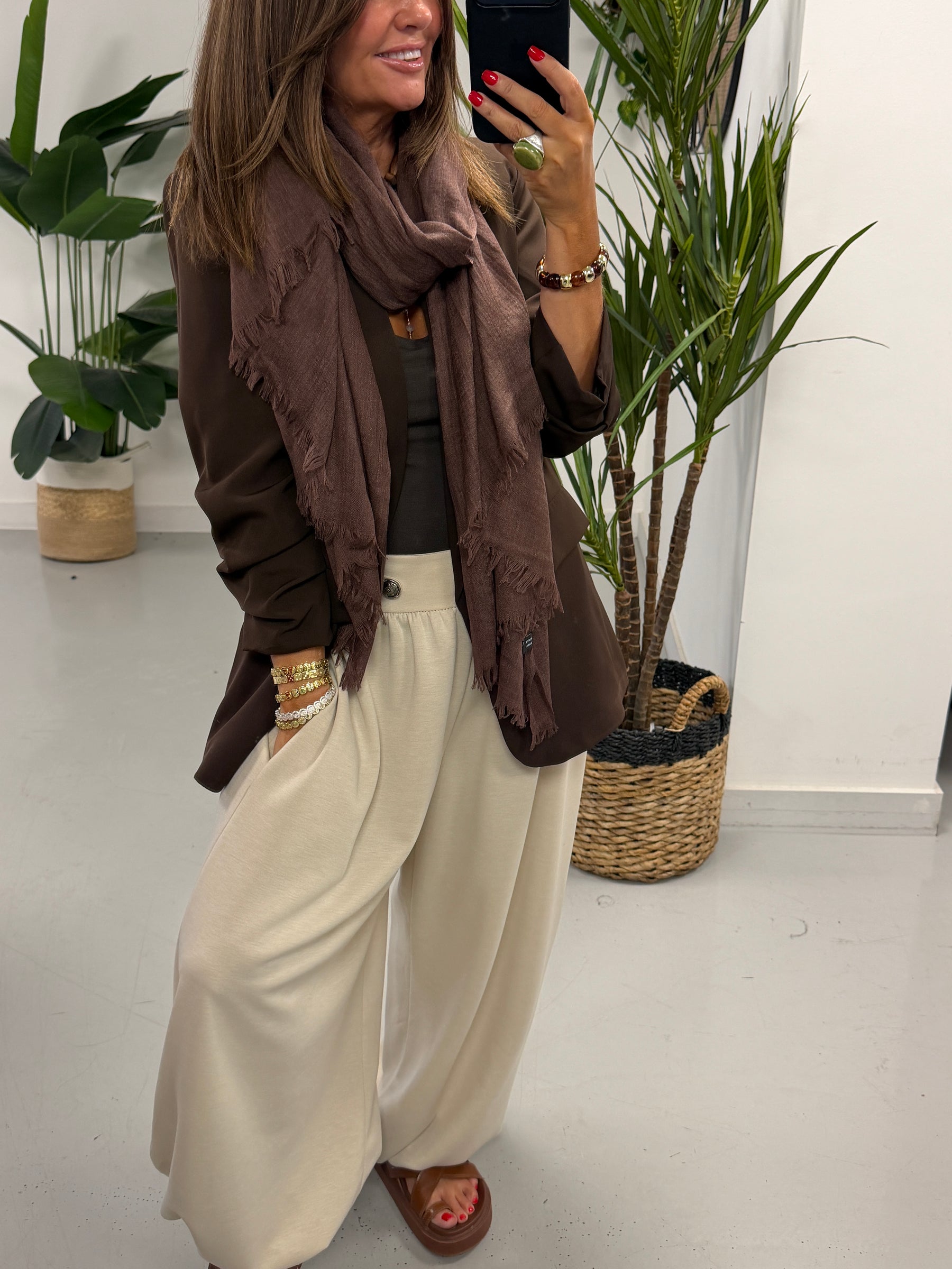 The Soft Touch Military Balloon Joggers - Cream