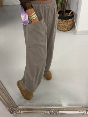 The Tulip Needlecord Joggers - Stone (Size 10-14)
