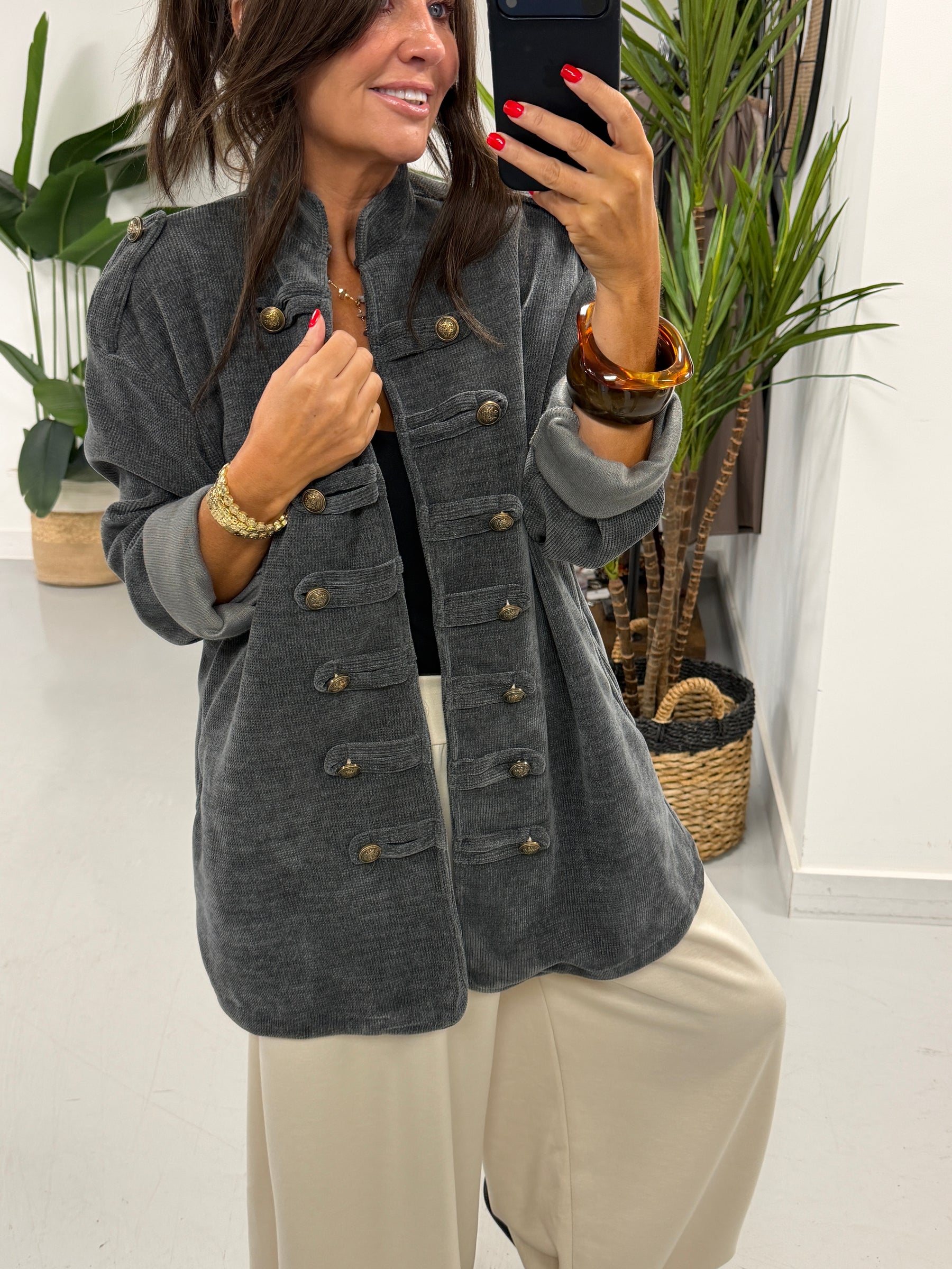 The Big Softie Military Jacket - Grey