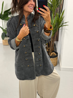 The Big Softie Military Jacket - Grey