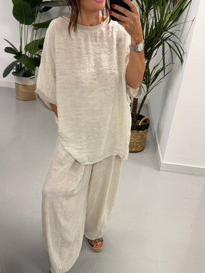 The Aspen Textured Tunic - Cream