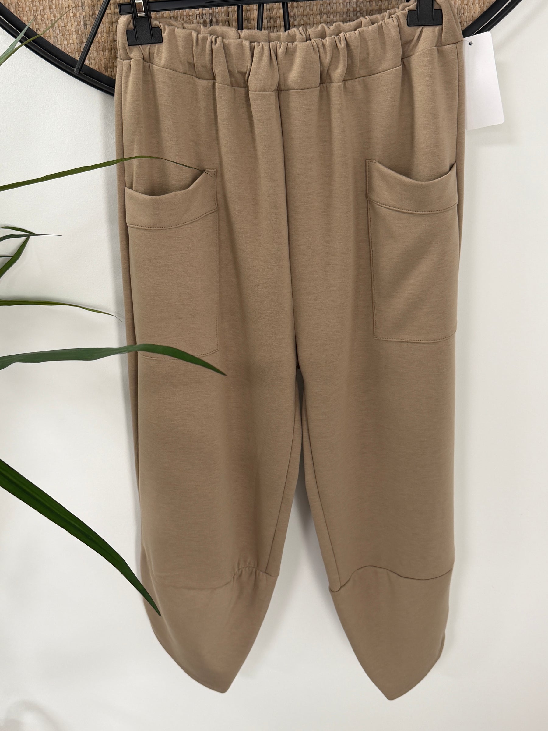 The Scuba Tulip Trousers - Taupe
