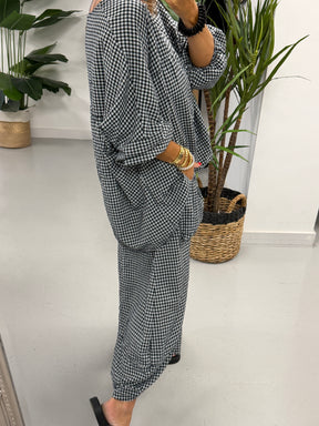 The Vichy Gingham Tunic - Black